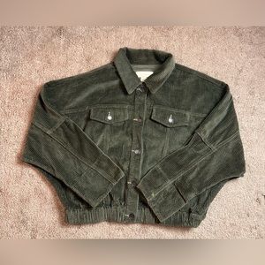band of gypsies corduroy, button up, preowned, green jacket